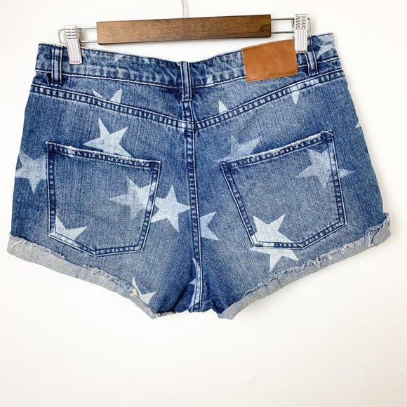 Billabong Seeing Star denim cutoff star shorts 31 - Picture 5 of 8